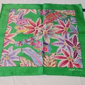Ralph Lauren Multicolor Floral Silk Scarf